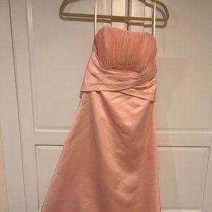 Brand new pink satin midi dress